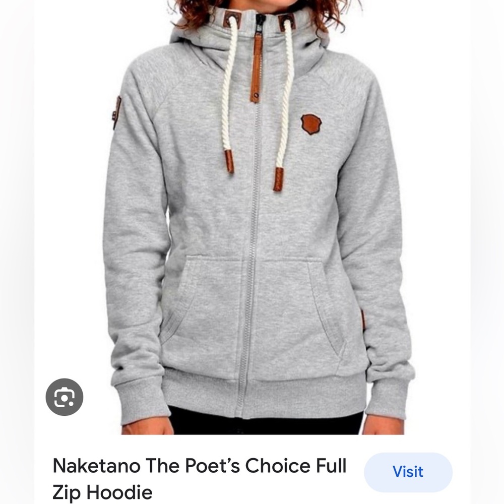 Naketano grey zip hoodie